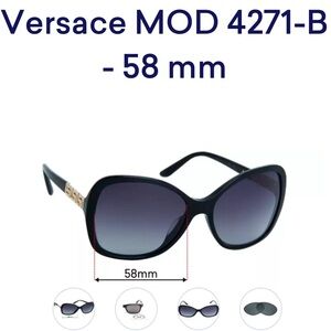 Versace Black Sunglass Replacement Lensesu